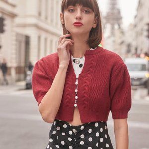 Quanta du Soleil Cramoisie Cardigan 36 Red